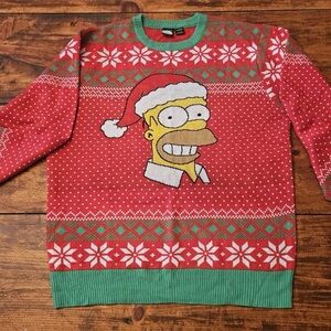 NEW Men’s The Simpsons Homer Simpson Ugly Christmas Sweater SZ Medium